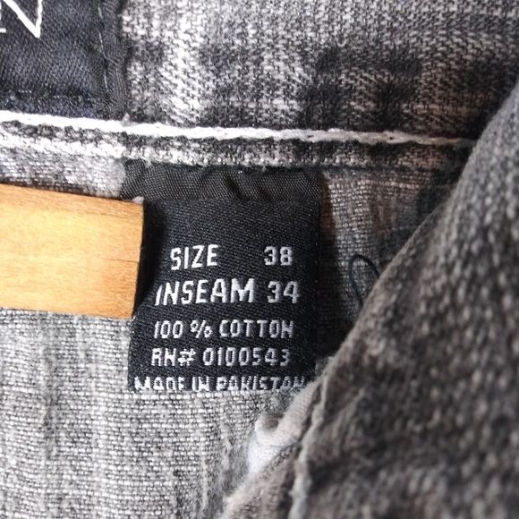 Vtg Evolution In Design Baggy Skater Y2k Jeans Denim Grunge Men 38x34 Gray - Picture 7 of 10